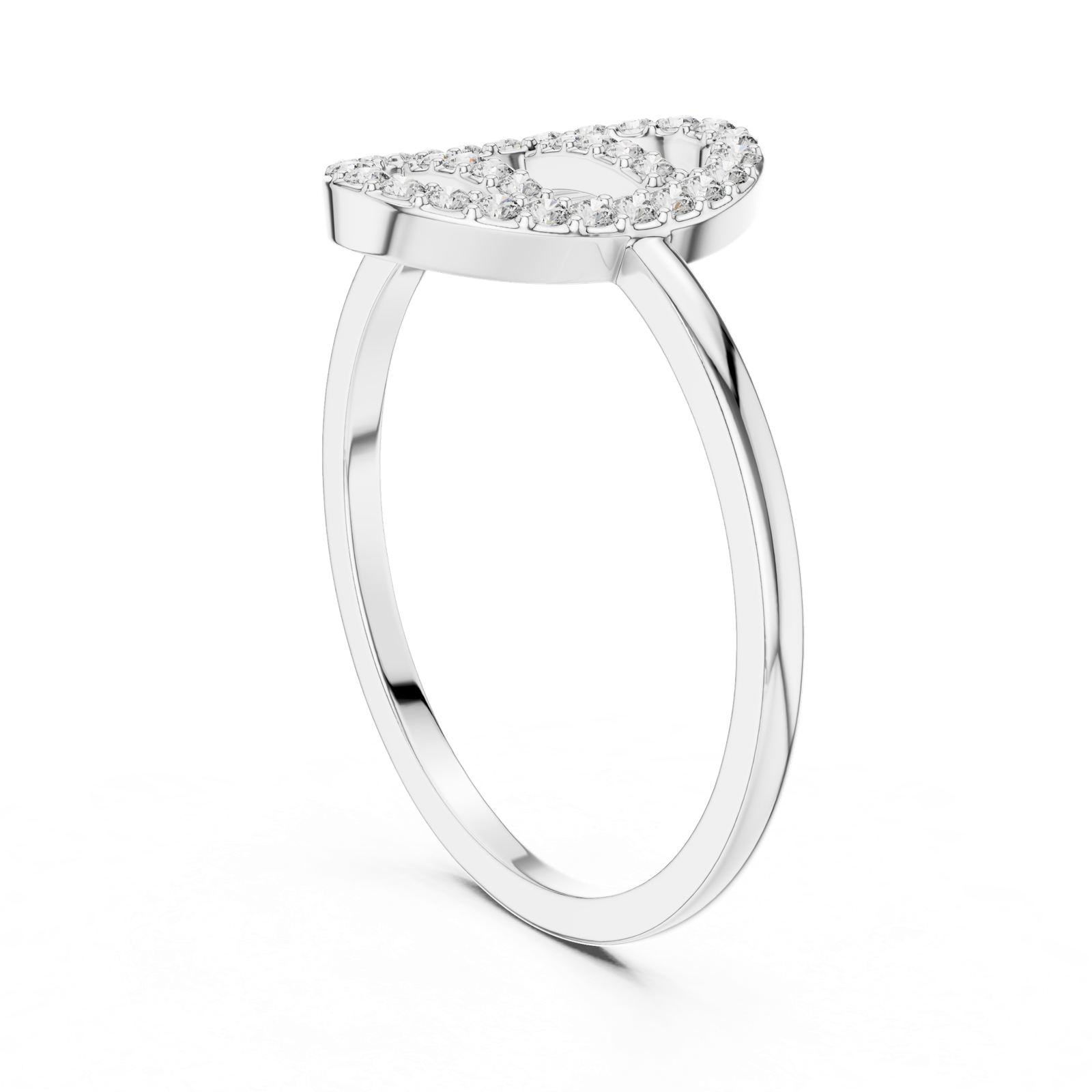 Gold Ring DR-6316, White Gold