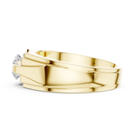 14K Solid Gold Lab Diamond Solitaire Ring, Yellow Gold, view 3