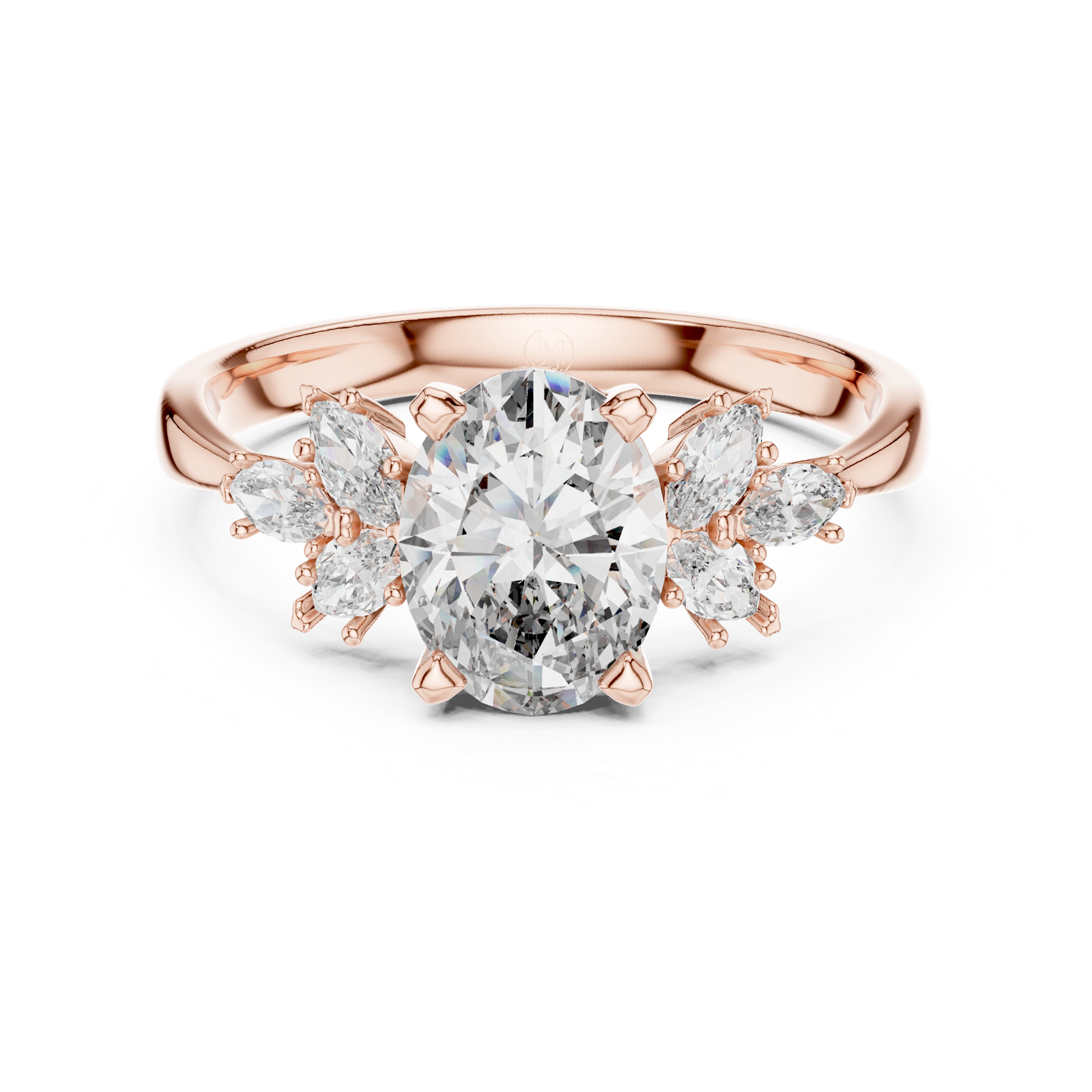Gold Ring 20-10002L, Rose Gold, view 4