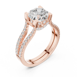 Gold Ring DDLR-182-OC, Rose Gold, view 2