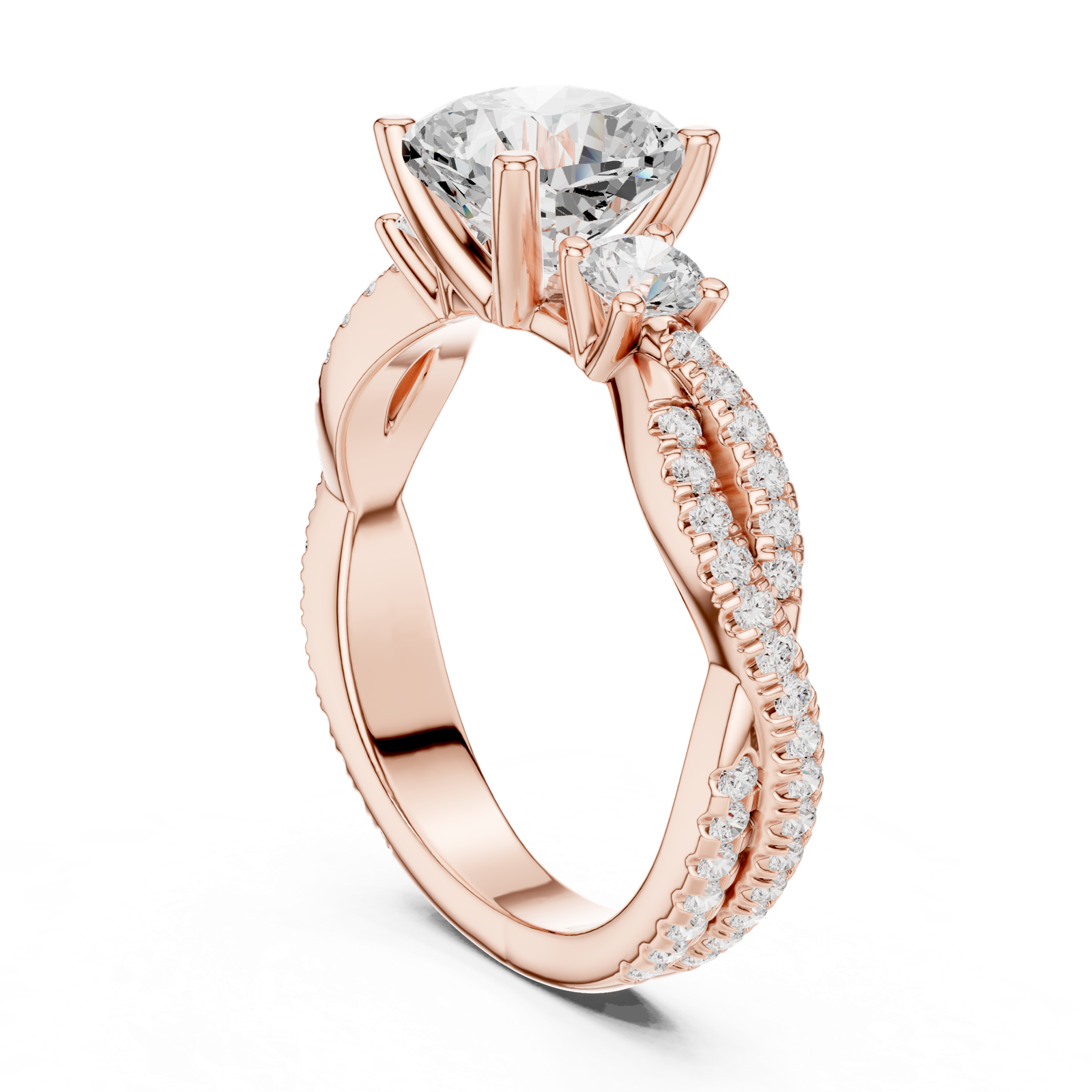 Gold Ring DDLR-1033, Rose Gold