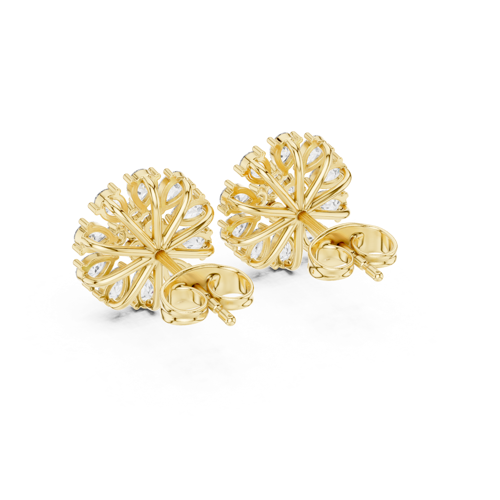 Gold Earrings L29-4040, Yellow Gold, view 3