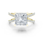 Gold Jewelry L36-25, Princess center stone, Yellow Gold