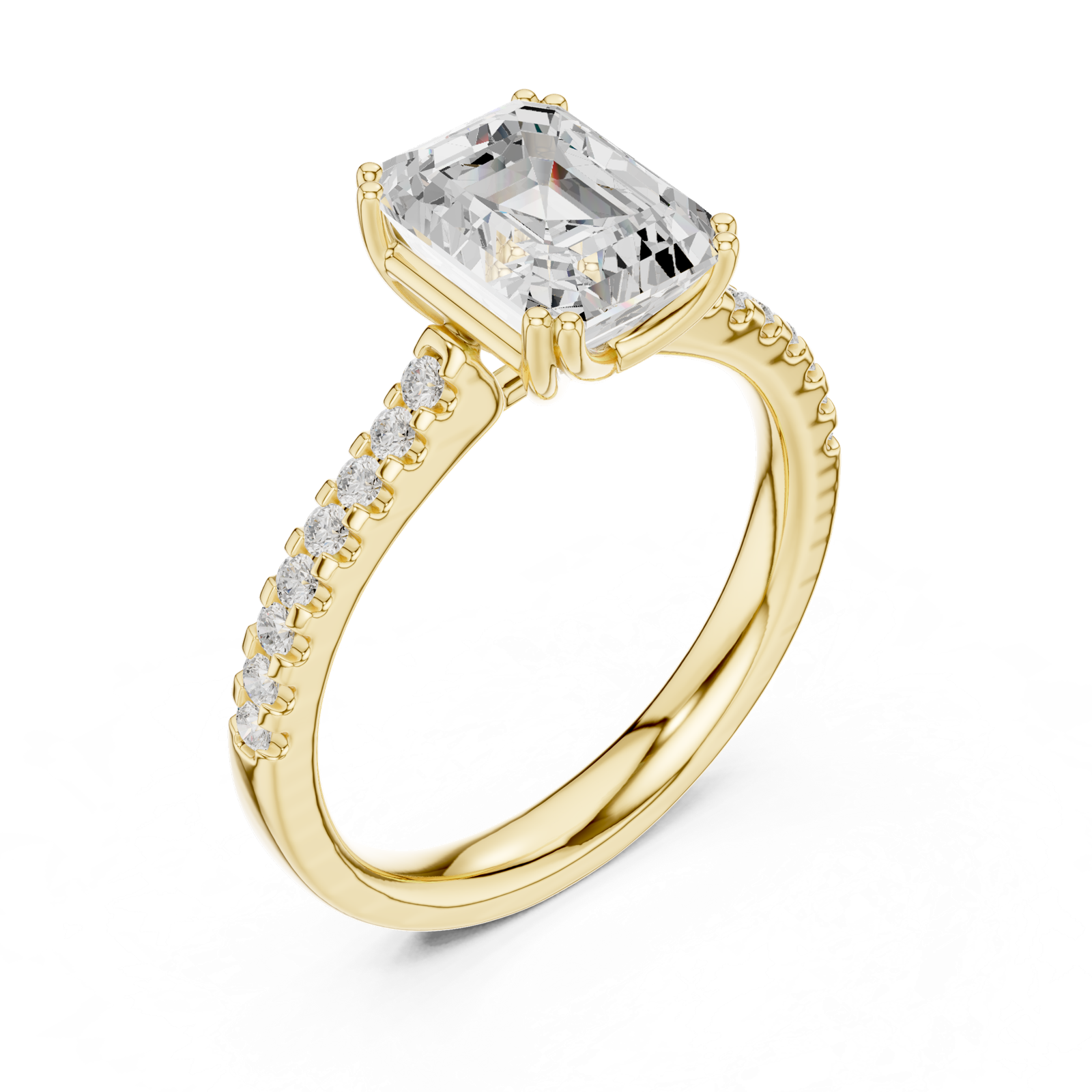 Gold Ring DDLR-744, Yellow Gold, view 2