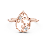 Gold Ring DR-6256, Rose Gold, view 4