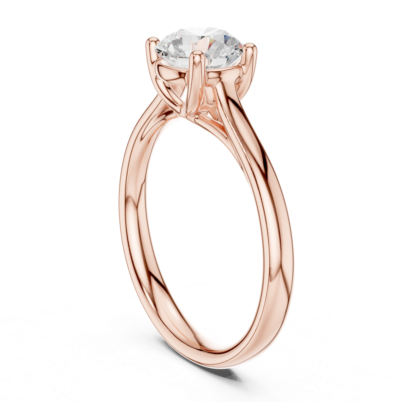 Gold Ring DDLR-633, Rose Gold, view 1
