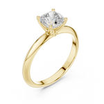 Gold Jewelry L36-6, Cushion center stone, Yellow Gold, view 2