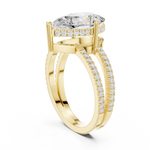 Gold Jewelry L36-13, Pear center stone, Yellow Gold, view 1