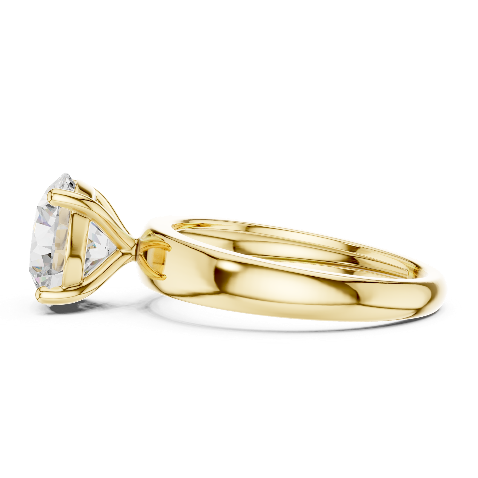 Gold Ring DDLR-710, Yellow Gold, view 3