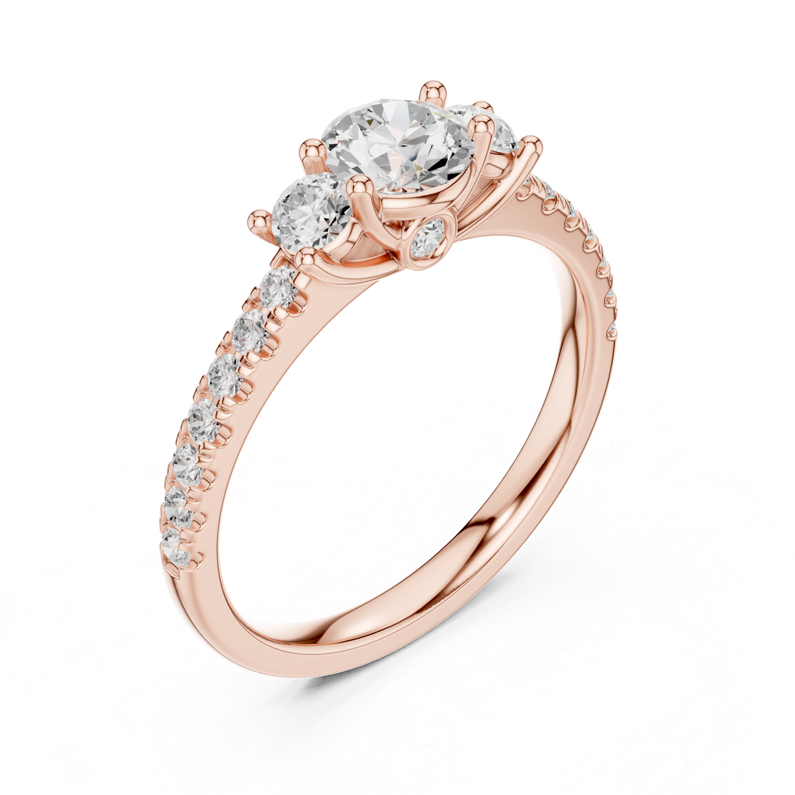 Gold Ring DDLR-788, Rose Gold, view 2