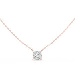 Gold Jewelry, Cushion center stone, Rose Gold