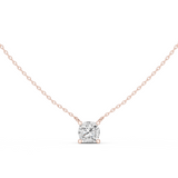 Gold Jewelry, Cushion center stone, Rose Gold