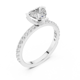 Gold Ring DDLR-433, White Gold, view 2