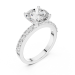 Gold Ring DDLR-750, White Gold, view 2