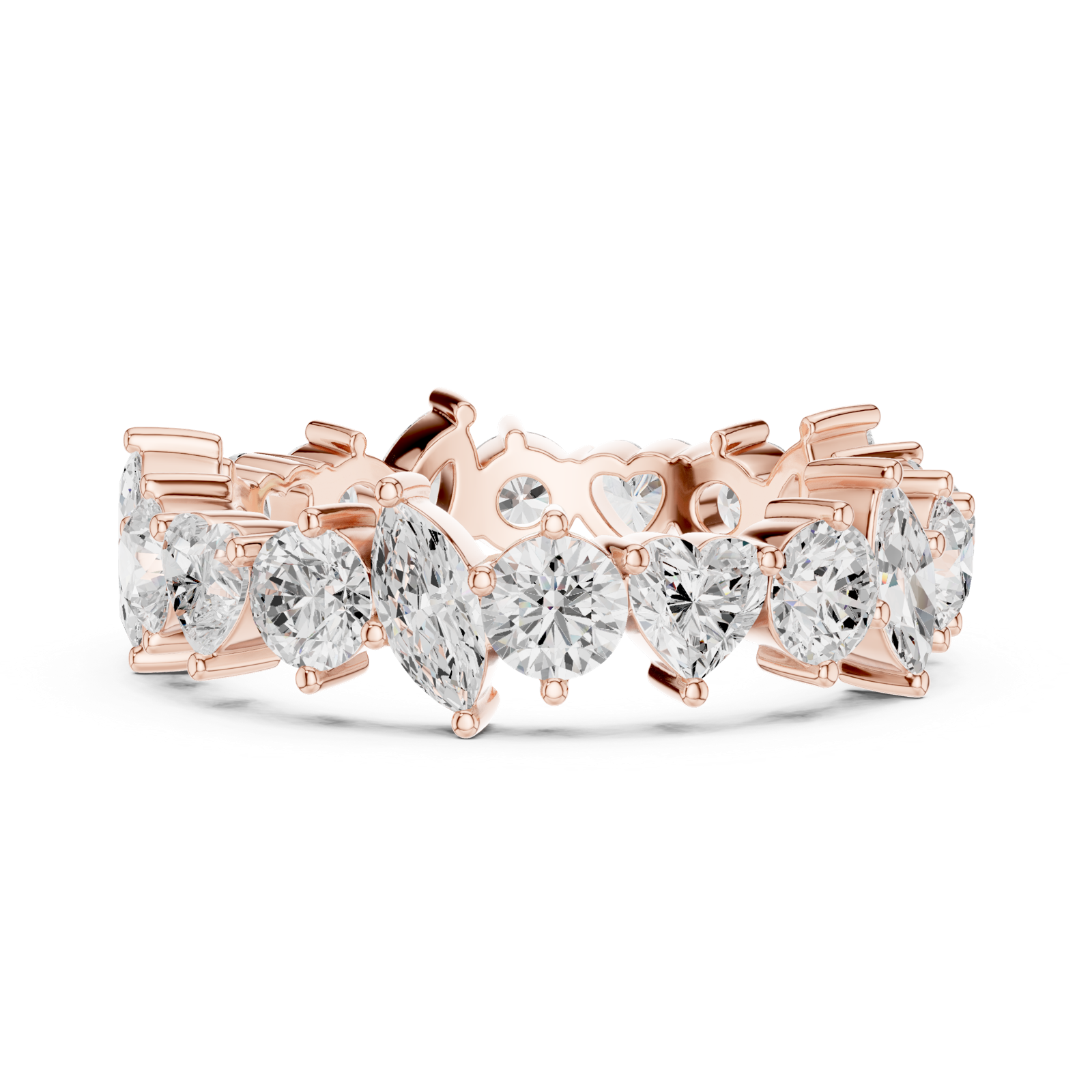 Gold Ring DDLR-371, Rose Gold, view 3
