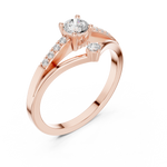Gold Ring DDLR-835, Rose Gold, view 2