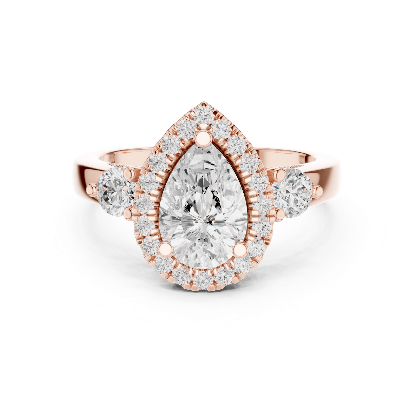 Gold Ring DDLR-280, Rose Gold, view 4