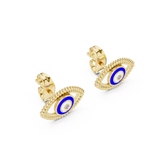 Gold Earrings 12-10003@E, Yellow Gold, view 2