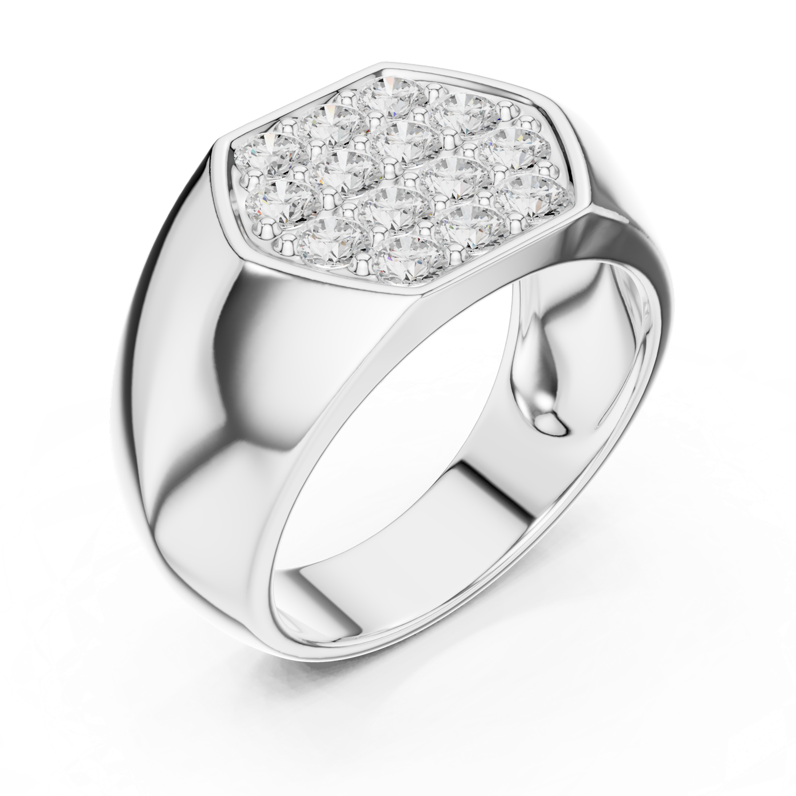 Gold Ring SBMR(40), White Gold, view 2
