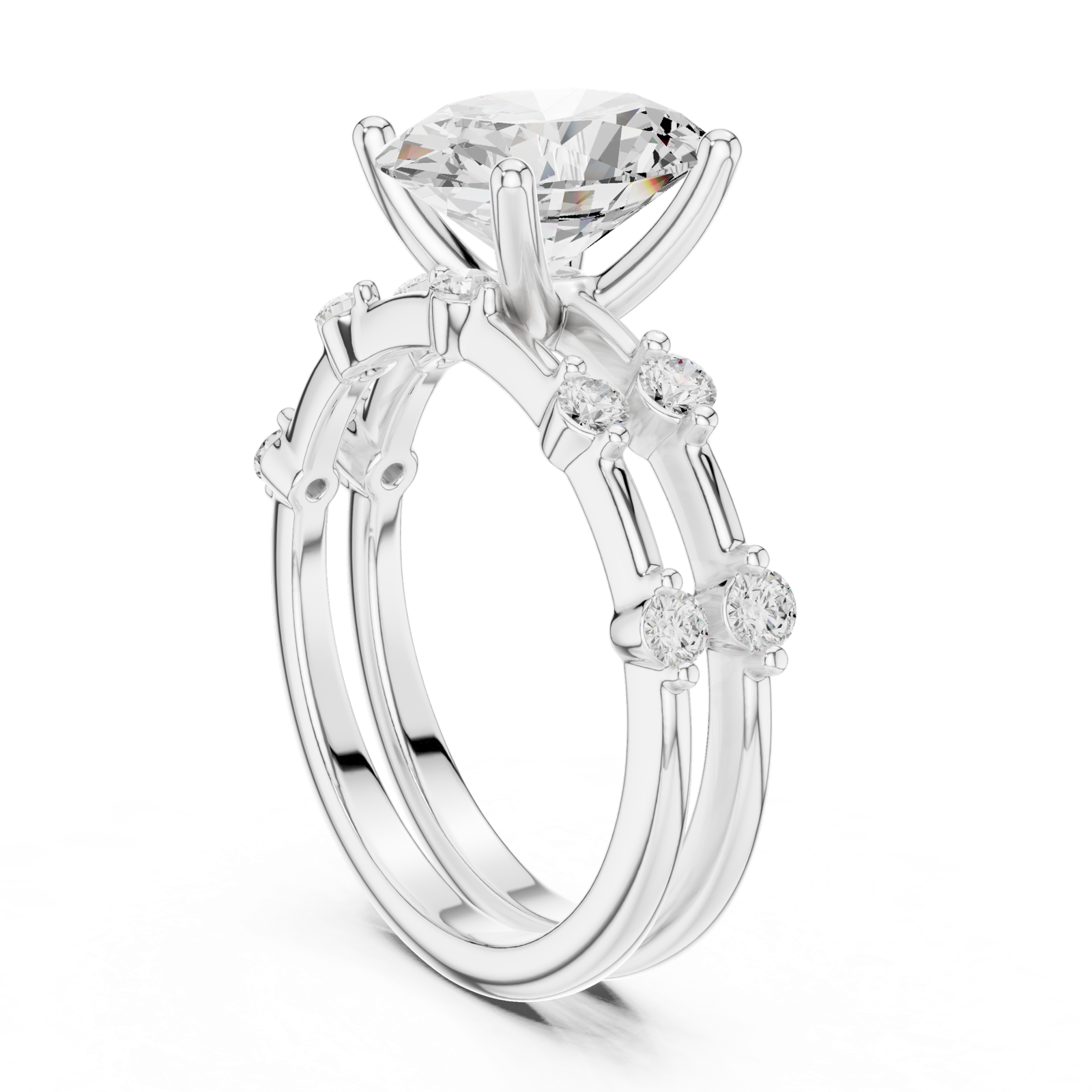 Gold Ring DDLR-441, White Gold