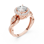 Gold Ring DDLR-821, Rose Gold, view 2