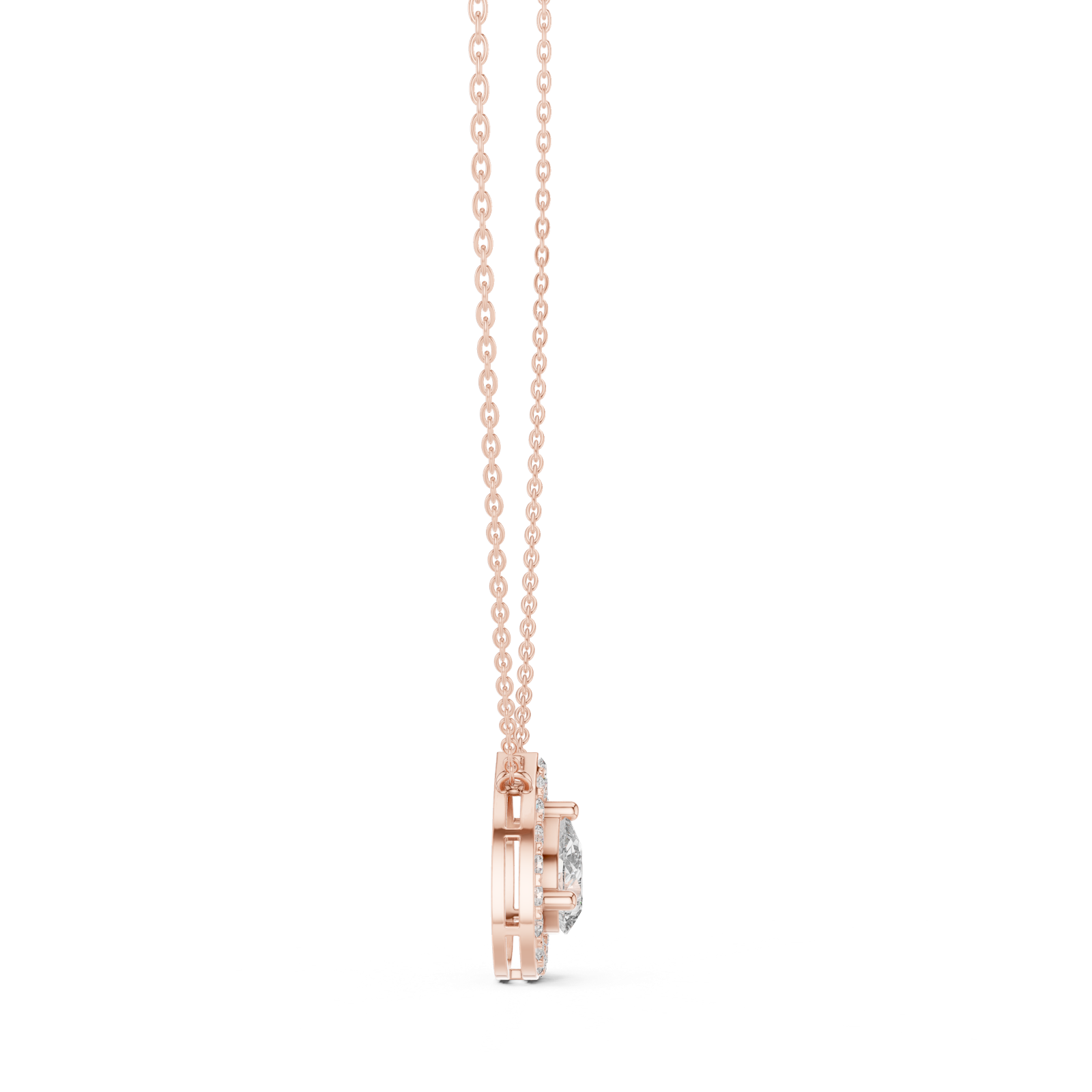 Gold Pendant GPD-0021, Rose Gold, view 3