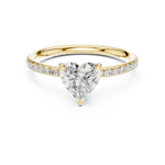 Gold Jewelry L36-15, Heart center stone, Yellow Gold, view 4