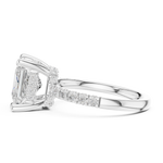 Gold Ring DDLR-259, Princess center stone, White Gold, view 3