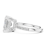 Gold Ring DDLR-259, Princess center stone, White Gold, view 3