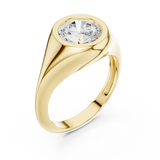 Gold Jewelry L36-4, Round center stone, Yellow Gold, view 2