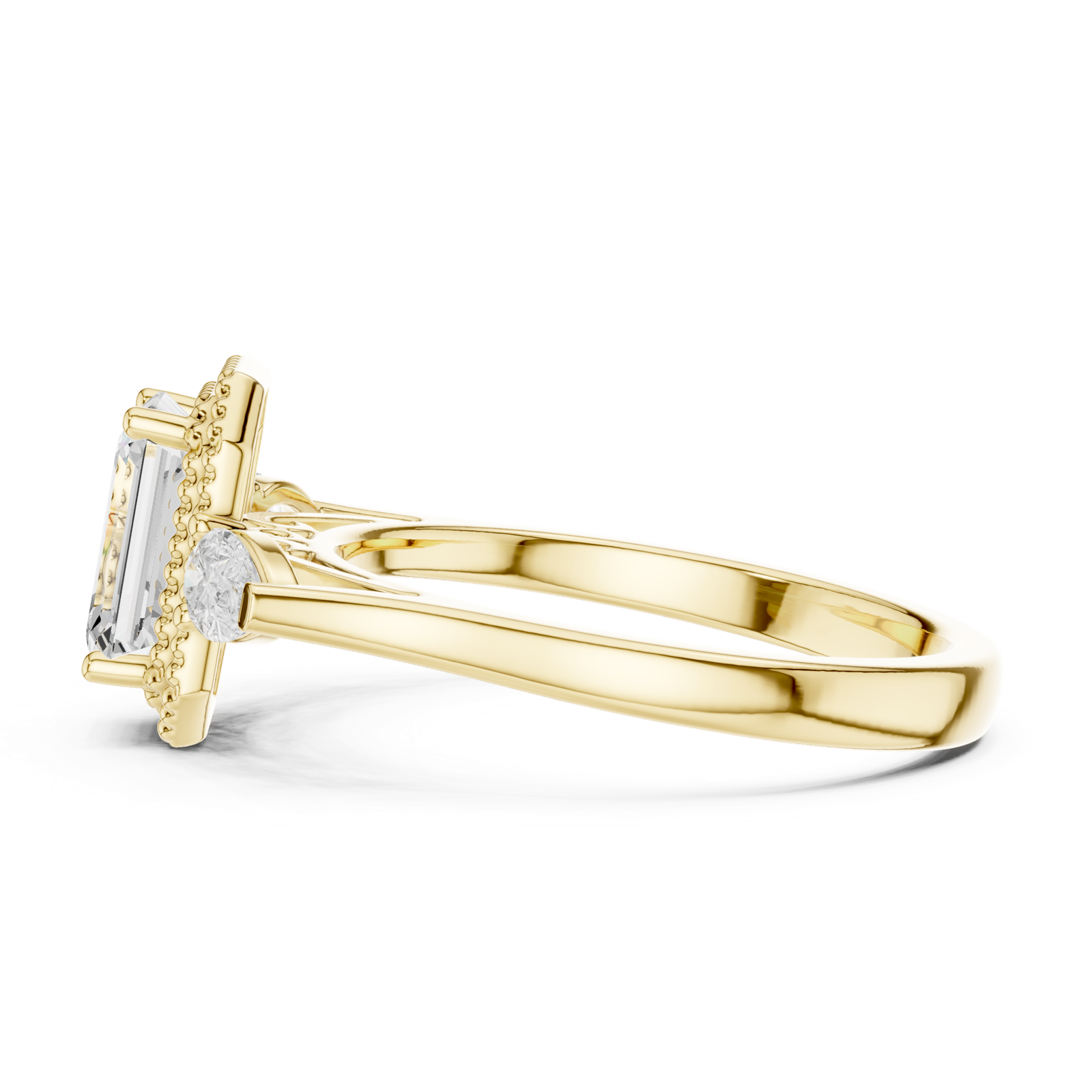 Gold Ring DDLR-274, Yellow Gold, view 3