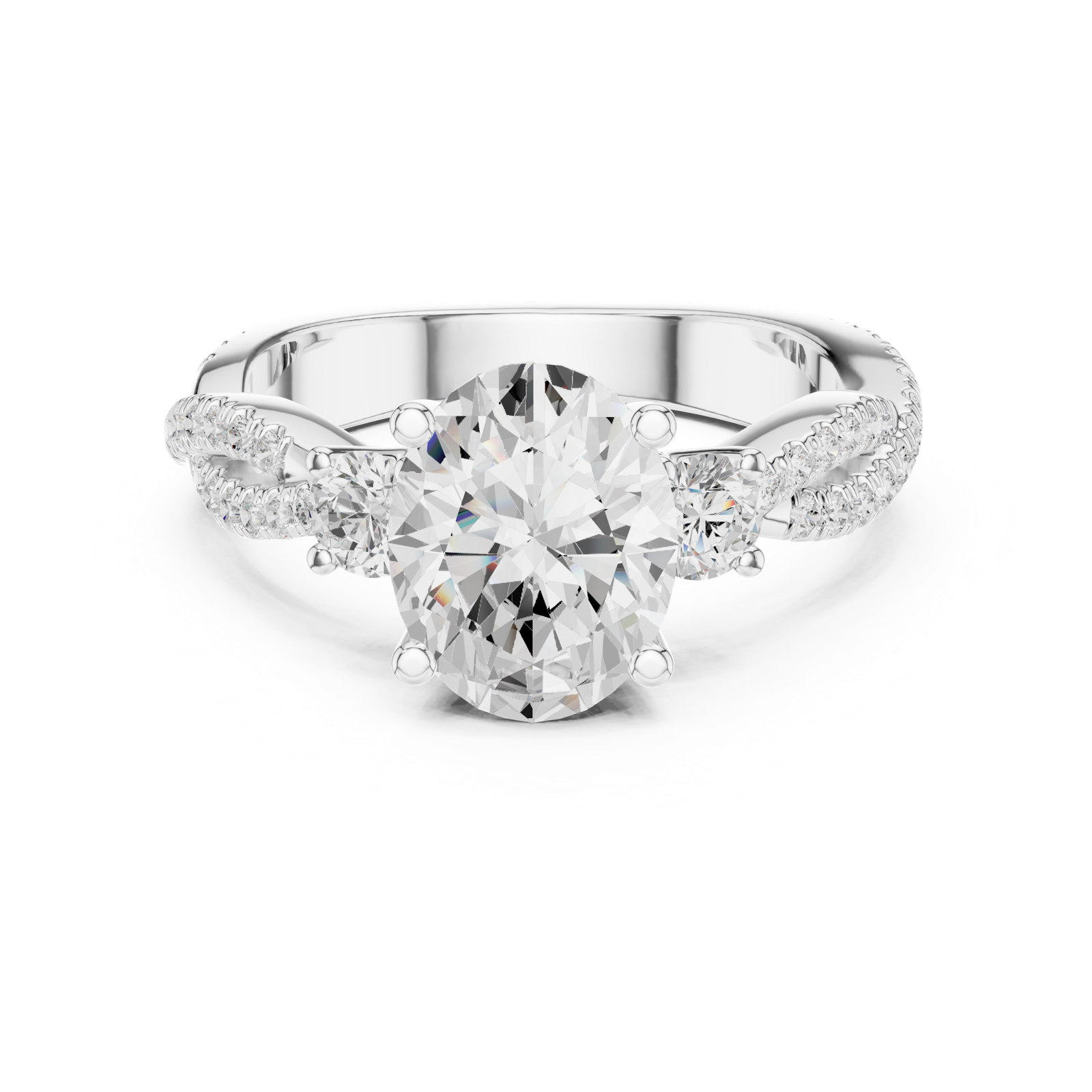 Gold Ring DDLR-1036, White Gold