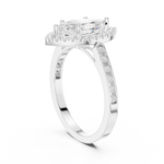 Gold Ring DDLR-349, Marquise center stone, White Gold, view 1