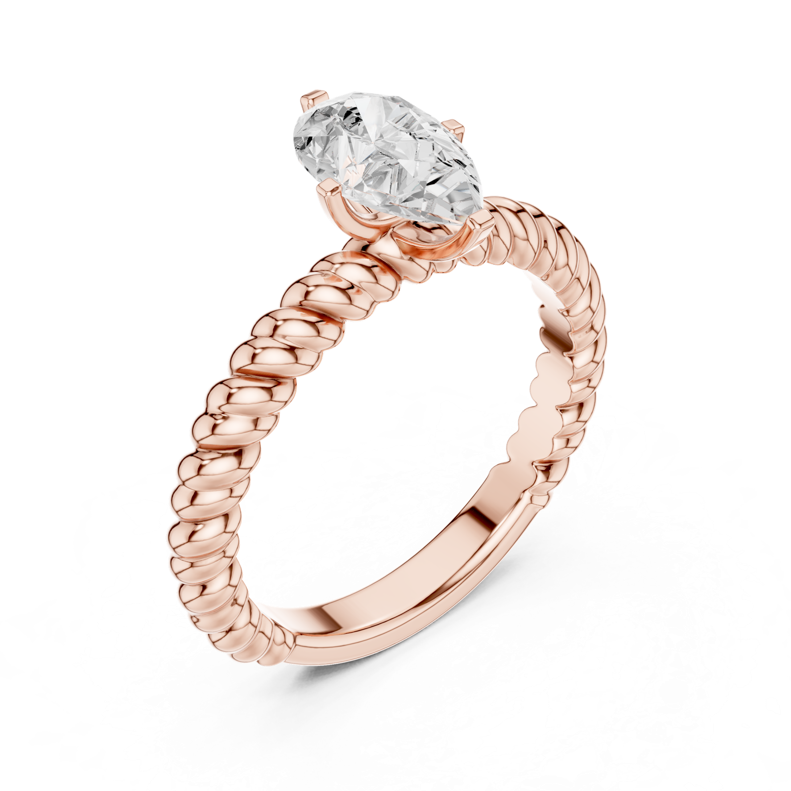 Gold Ring DDLR-1081, Rose Gold, view 2