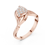 Gold Ring DDLR-664, Rose Gold, view 2