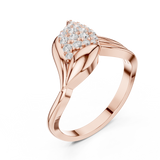 Gold Ring DDLR-664, Rose Gold, view 2