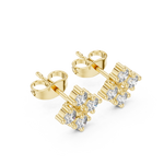 Gold Earrings 9-10053E, Yellow Gold, view 2
