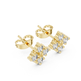 Gold Earrings 9-10053E, Yellow Gold, view 2