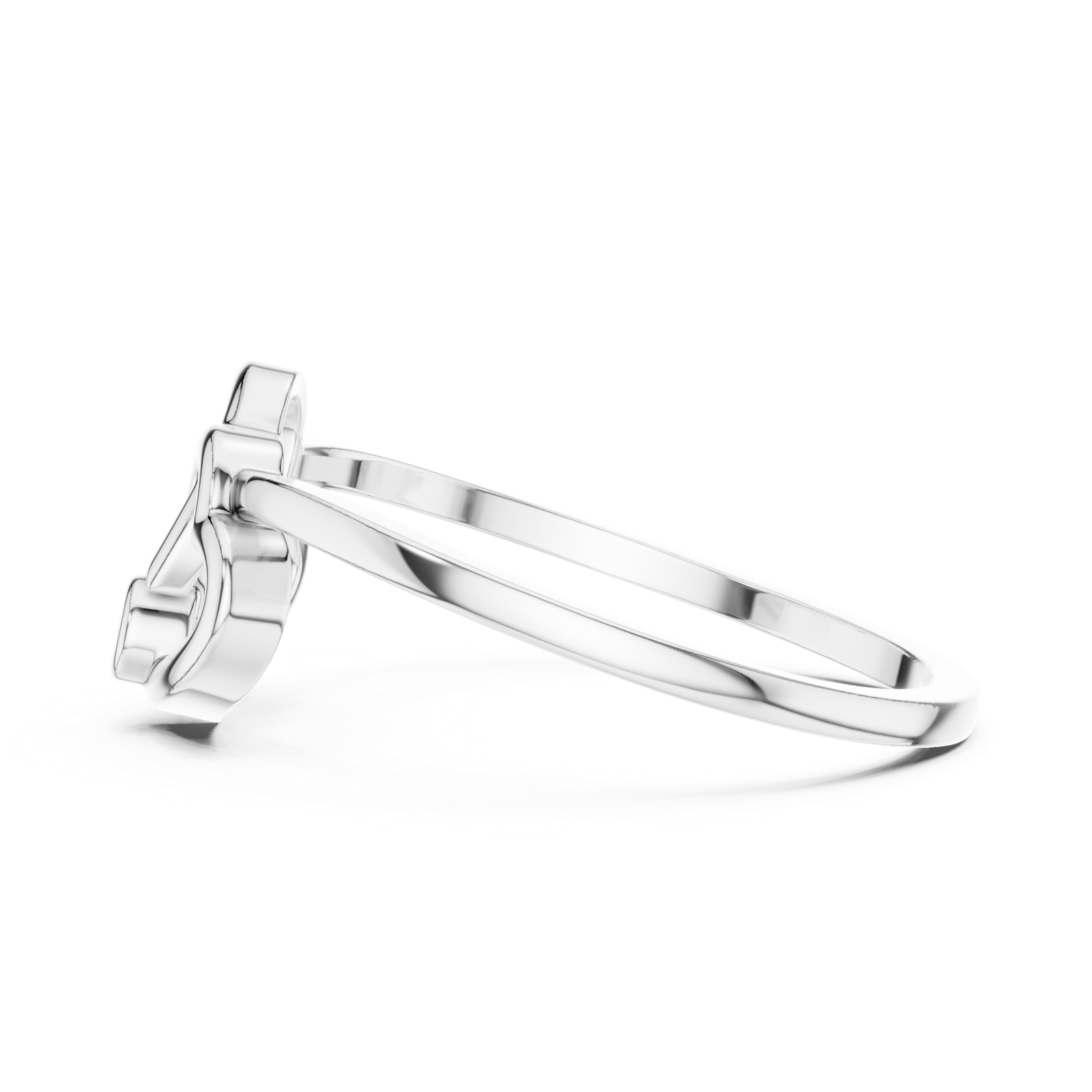 Gold Ring DR-5588, White Gold, view 3