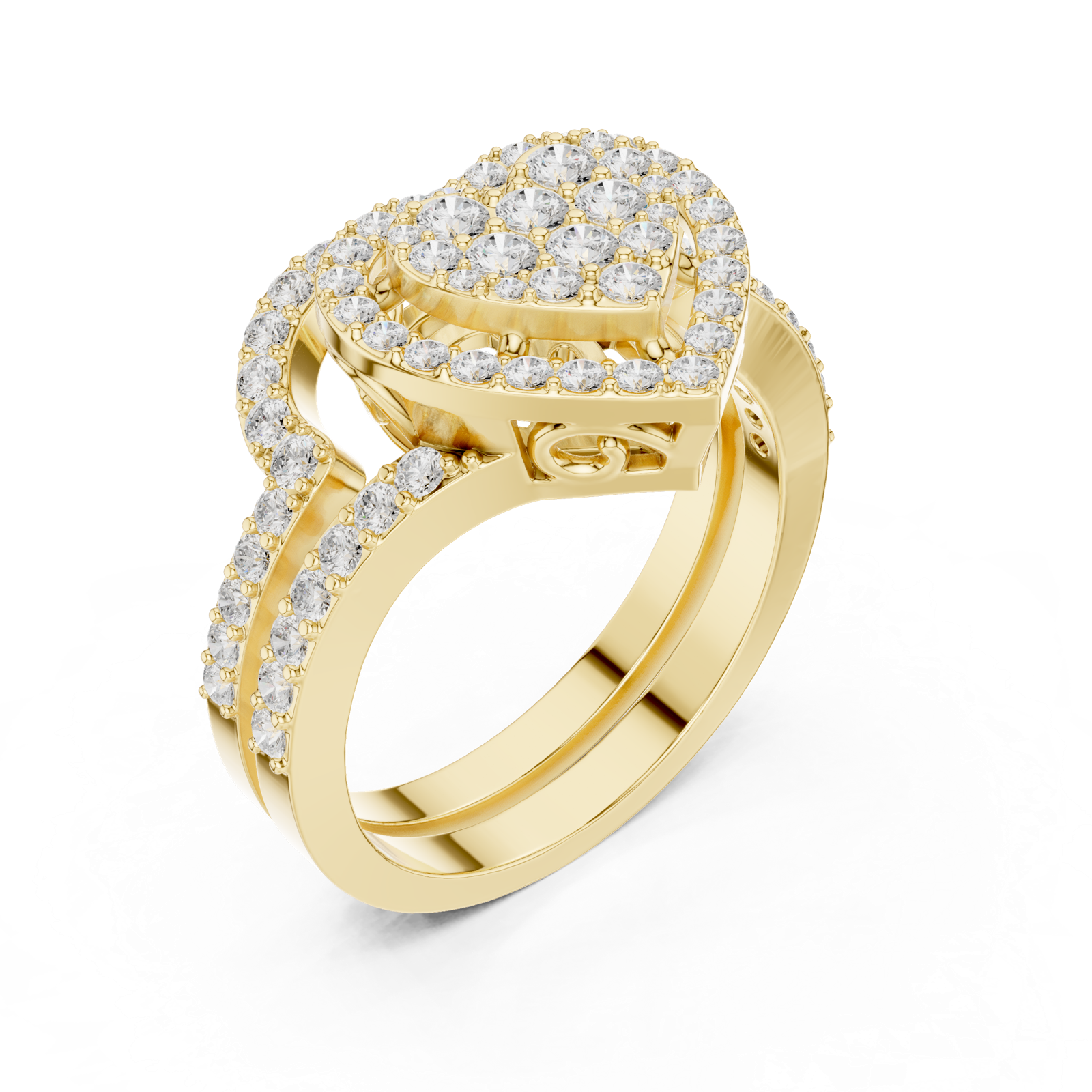 Gold Ring DDLR-581, Yellow Gold, view 2