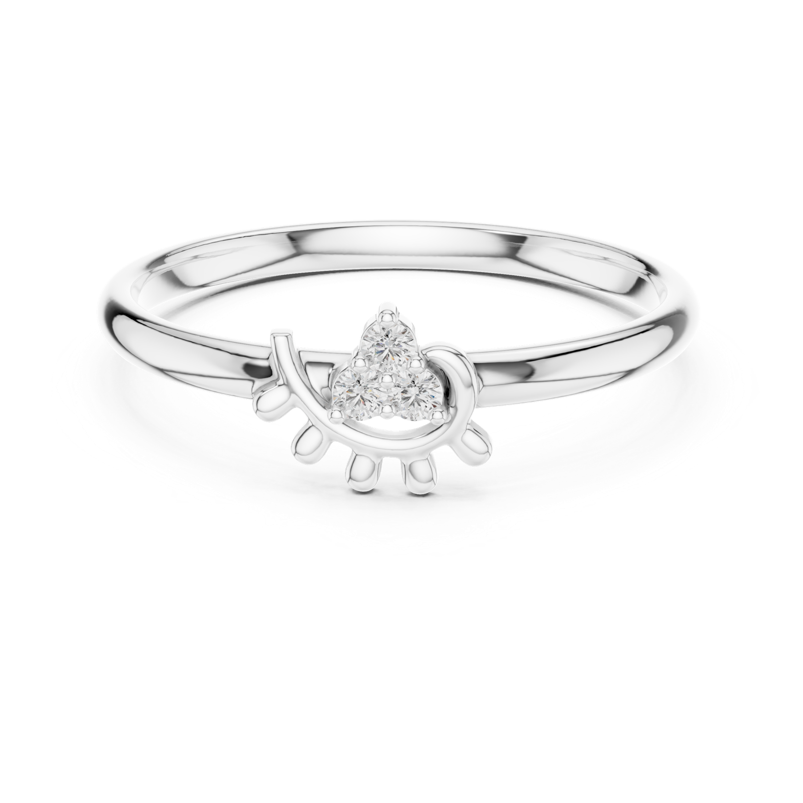 Gold Ring 1 (264), White Gold, view 4