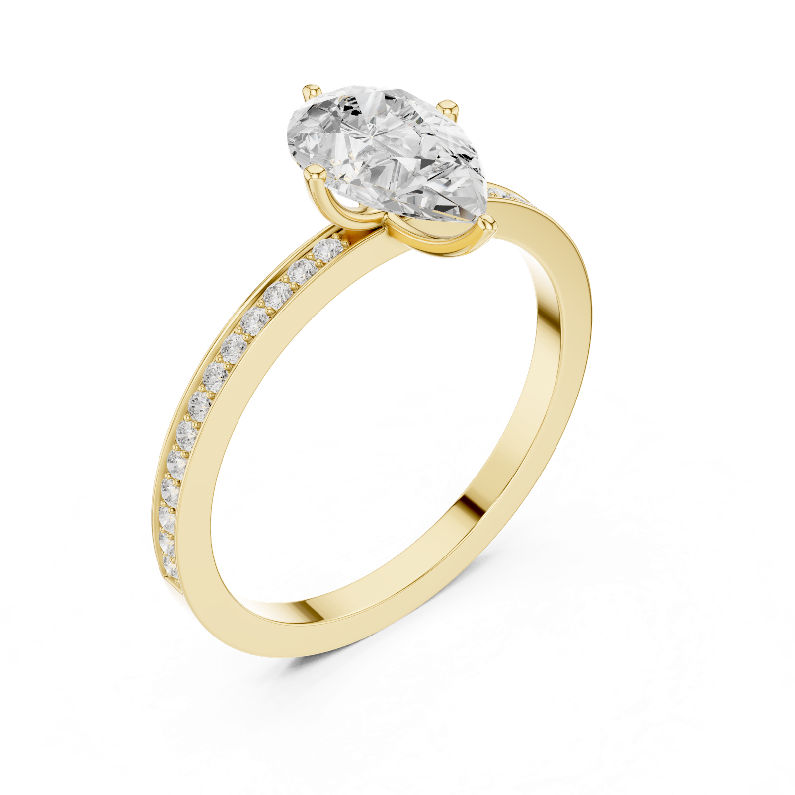 Gold Ring DDLR-1091, Yellow Gold, view 2