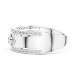 Gold Ring LR-01 (49), White Gold, view 3