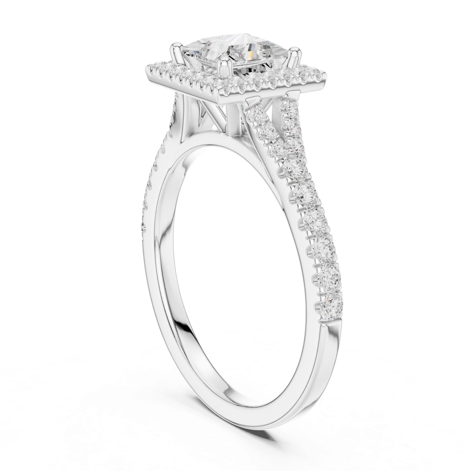 Gold Ring DDLR-912, White Gold, view 1