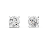 Gold Earrings ER-0016, White Gold, view 4