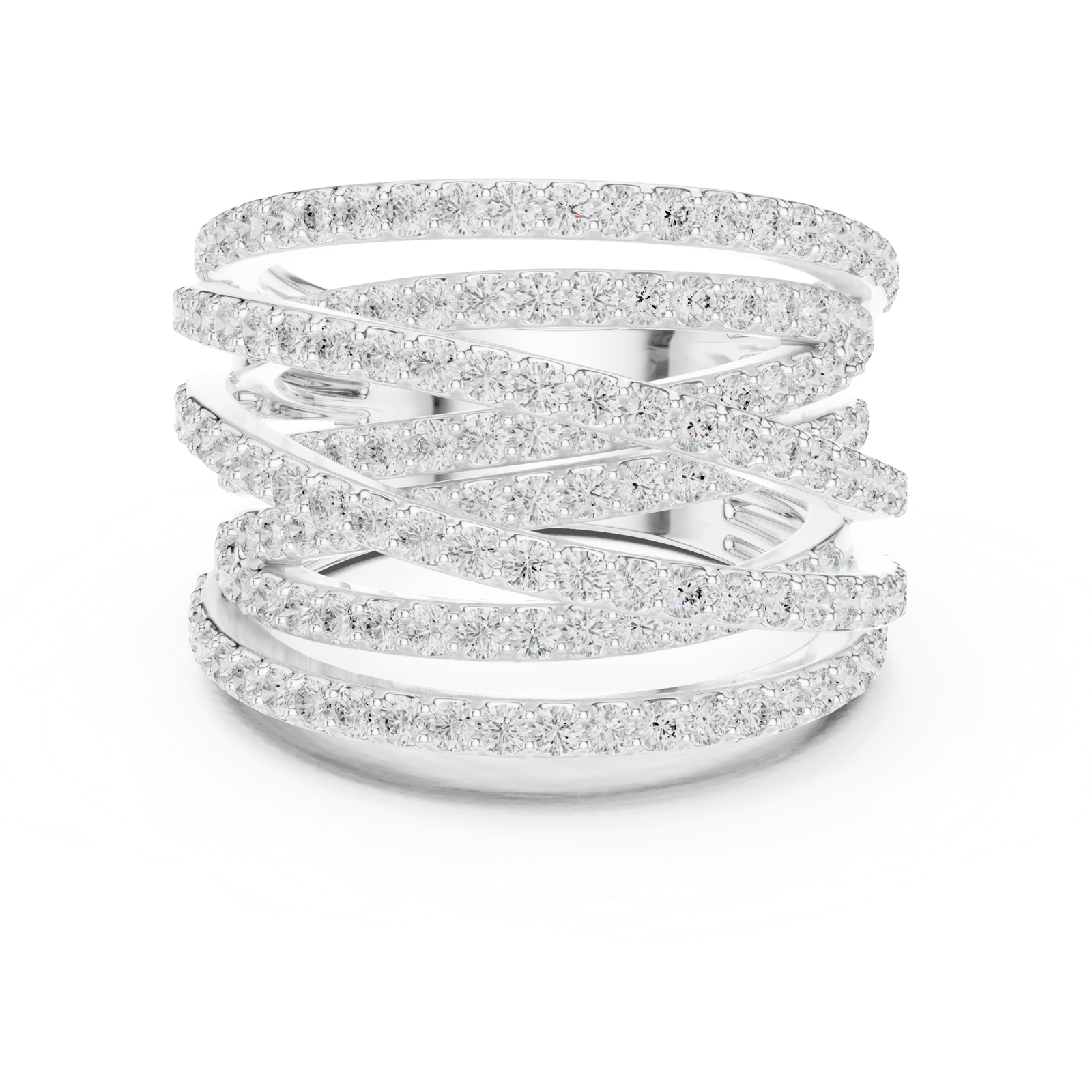 Gold Ring DDLR-855, White Gold, view 4