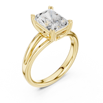 Gold Jewelry L36-7, Radiant center stone, Yellow Gold, view 2