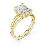 Gold Jewelry L36-7, Radiant center stone, Yellow Gold, view 2