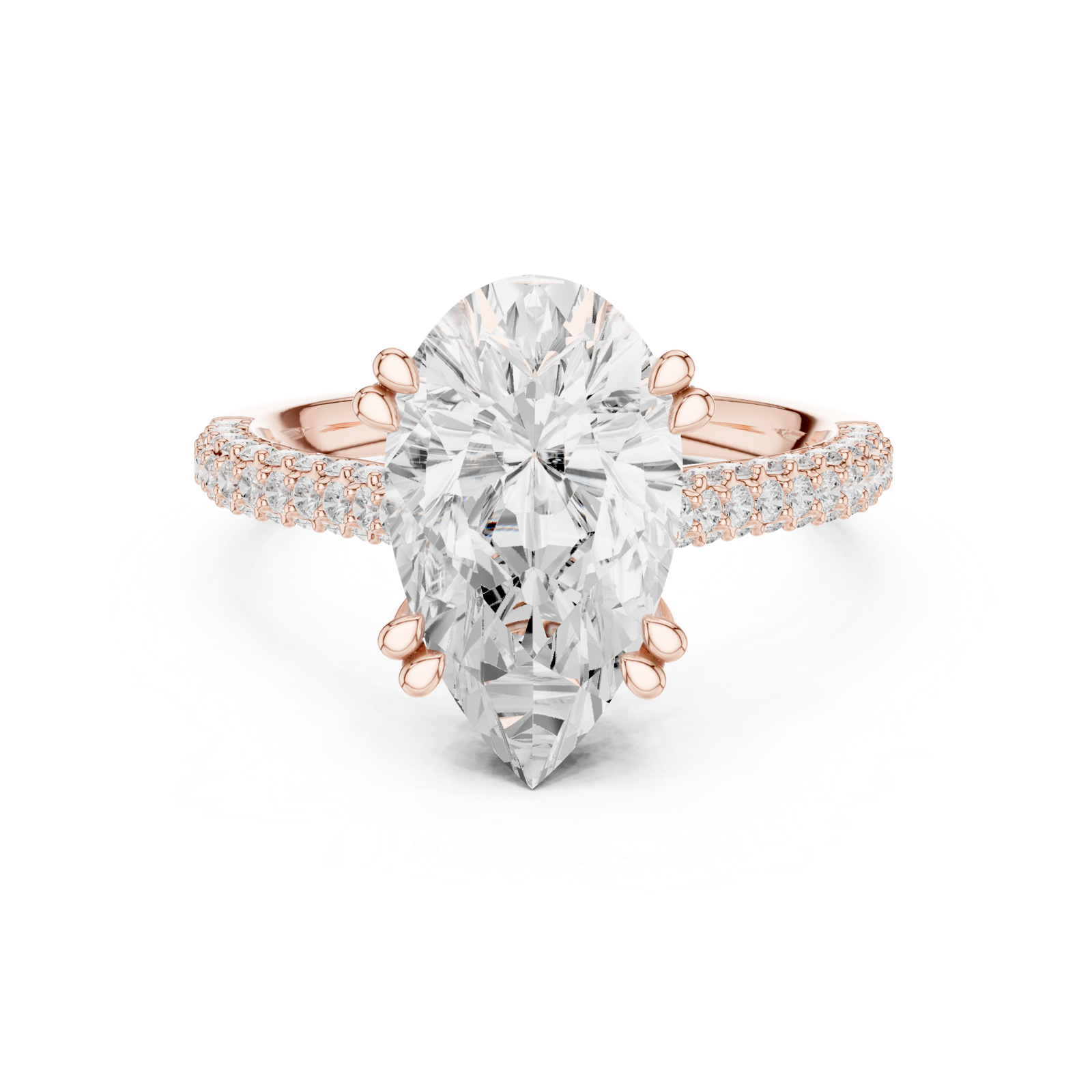 Gold Ring DDLR-957, Rose Gold, view 4