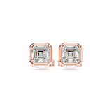 Gold Jewelry, Asscher center stone, Rose Gold, view 4